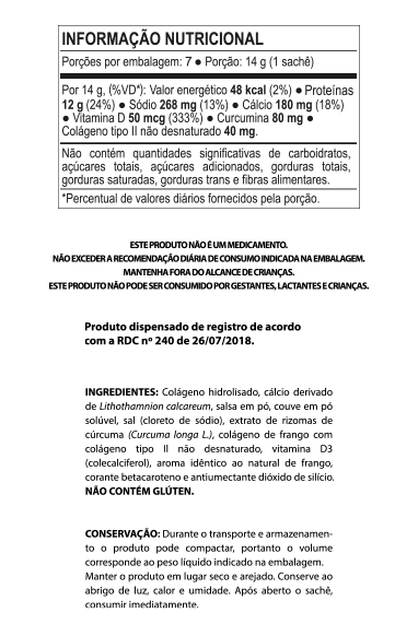 Tabela Nutricional - Bone Broth